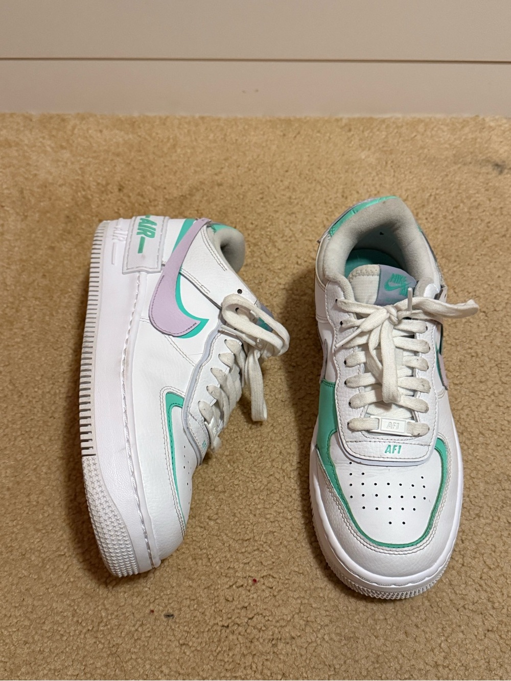 Nike Air Force 1 Shadow Infinite Lilac White Mint Purple Women’s Size 9.5